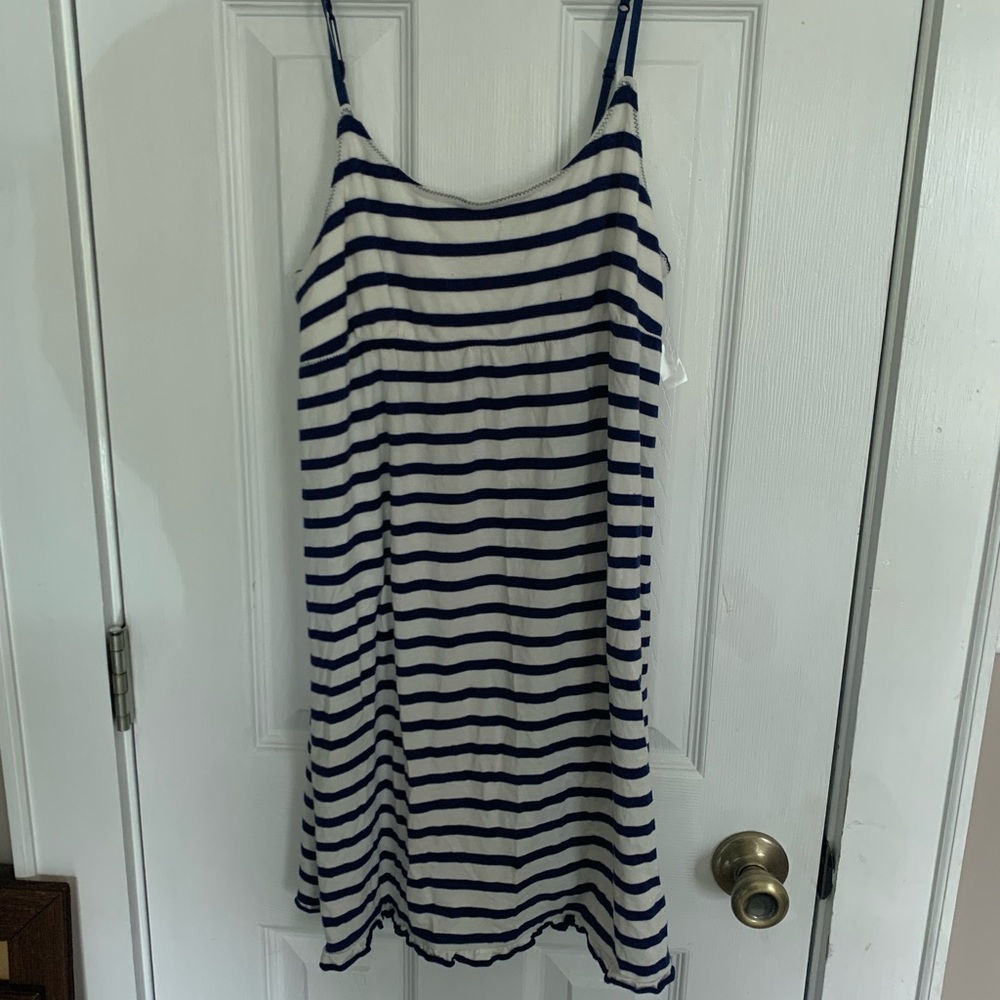 Navy and white sun dress
